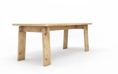 8 Seaters - 220x90x75cm / White Washed