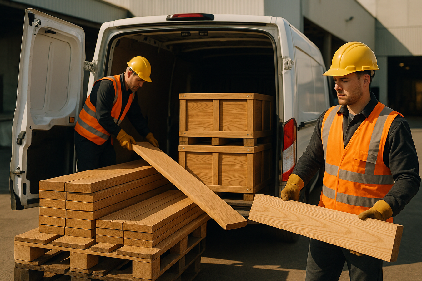 logistics delivery oak wood